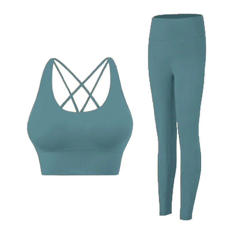 Brassière + legging tenue fitness femme