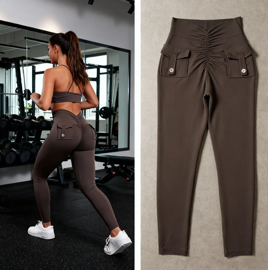 Legging sport femme gainant et sans couture