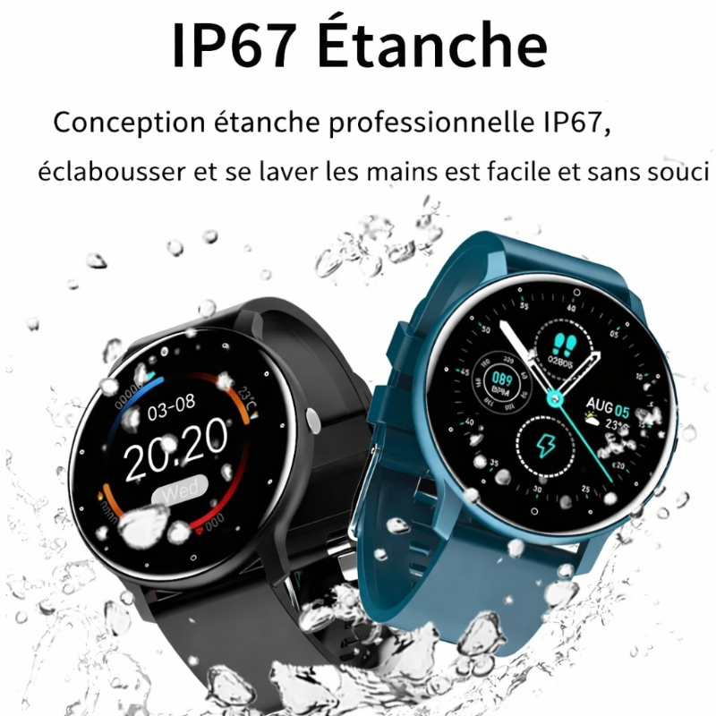 Montre Connectée Élégante & Sportive avec Suivi Cardiaque
