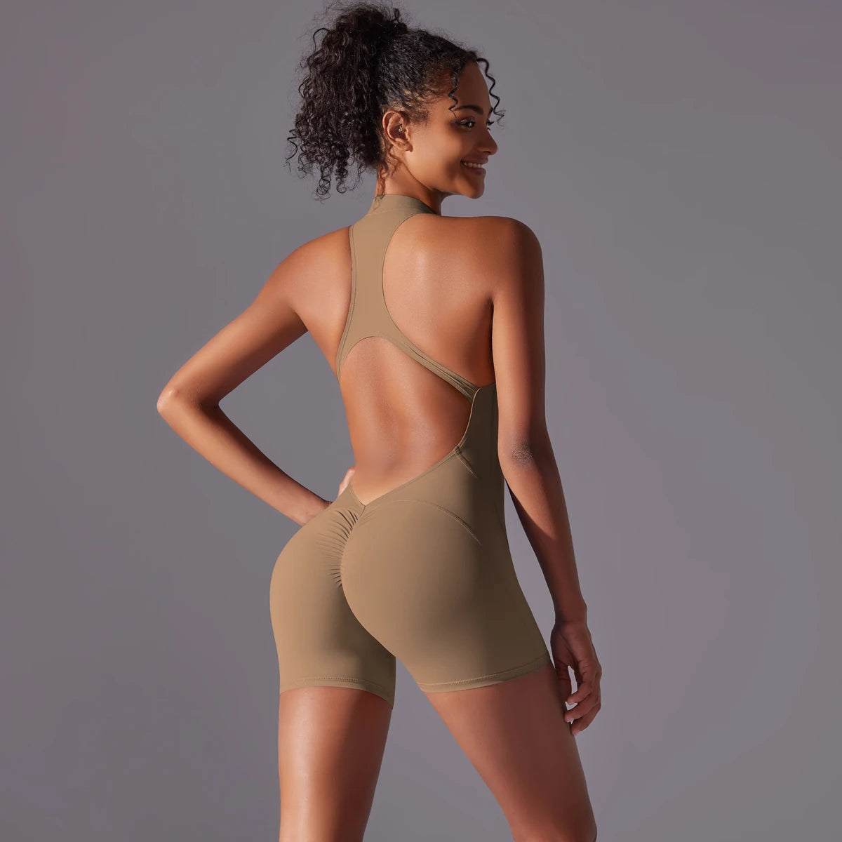 Body zipper / combinaison zipper moulante sport – style une-pièce ajustée