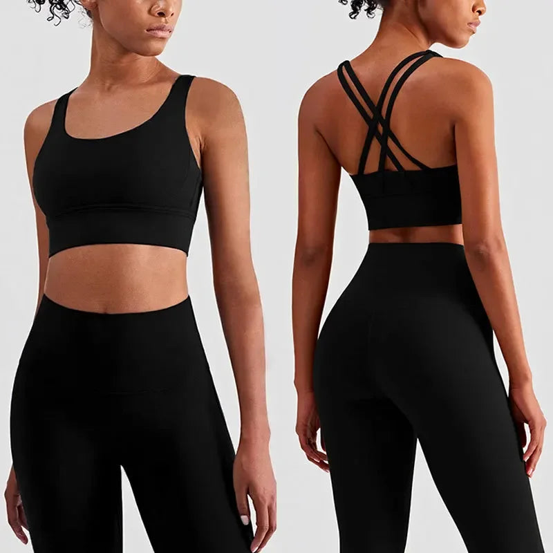 Brassière + legging tenue fitness femme