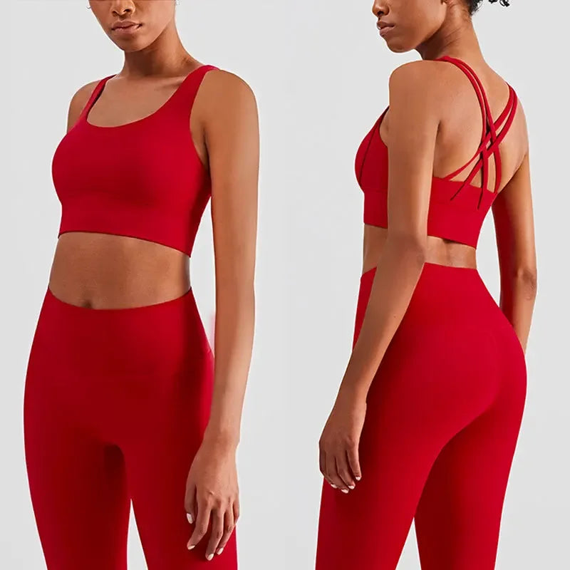 Brassière + legging tenue fitness femme