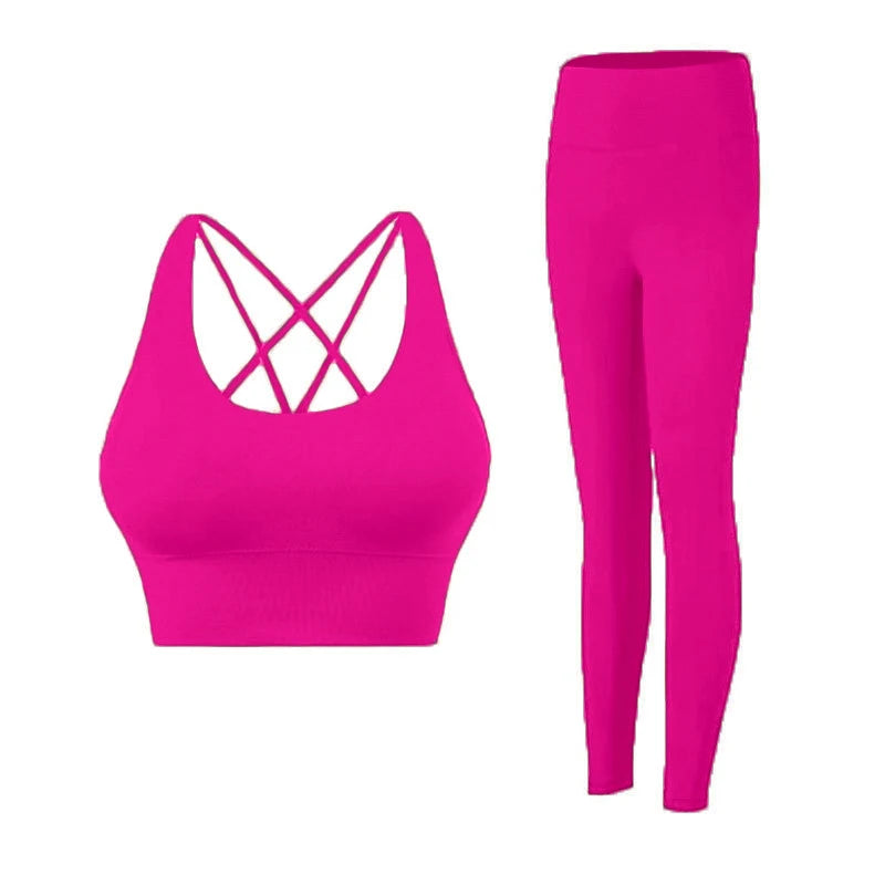 Brassière + legging tenue fitness femme