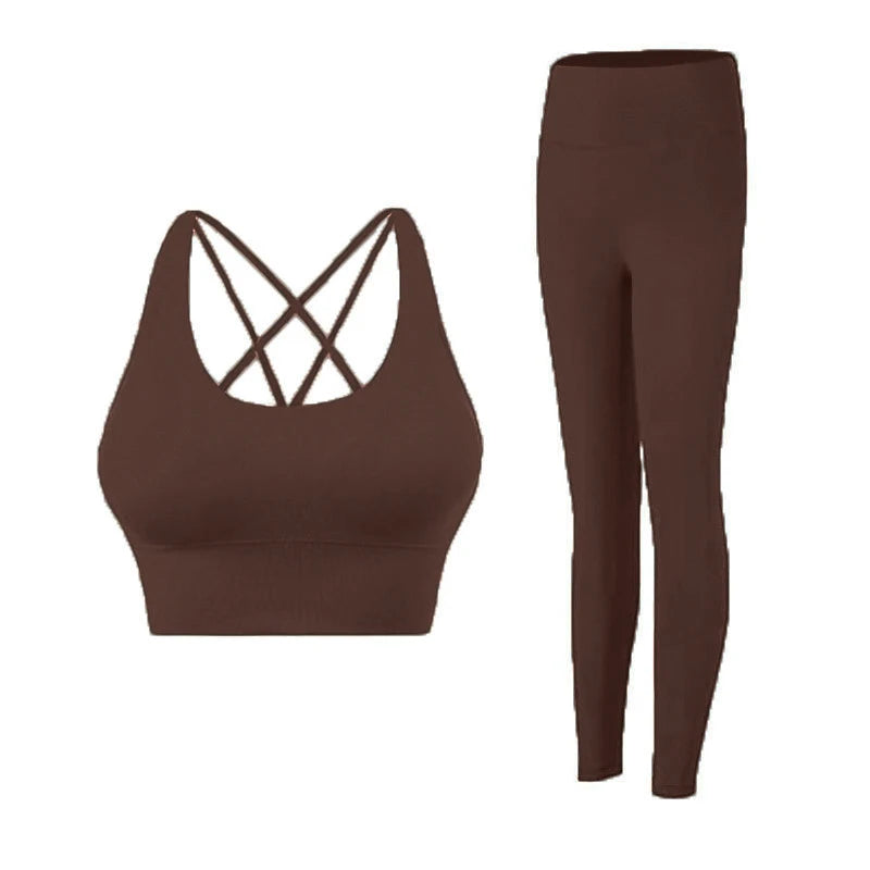 Brassière + legging tenue fitness femme